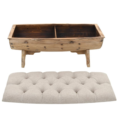 Storage Bench 40.6" Solid Wood Fir