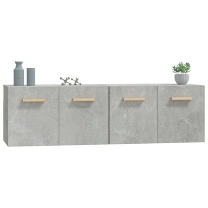 Wall Cabinets 2 pcs Concrete Grey 60x36.5x35 cm Engineered Wood