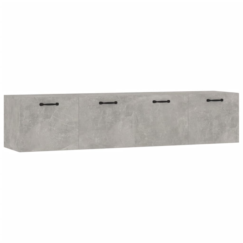 Wall Cabinets 2 pcs Concrete Grey 60x36.5x35 cm Engineered Wood