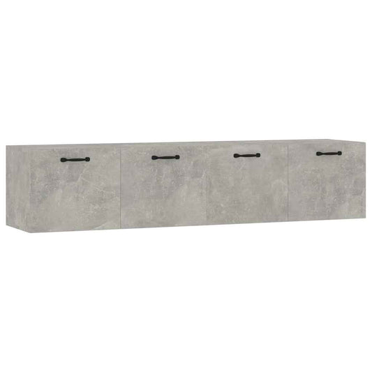 Wall Cabinets 2 pcs Concrete Grey 60x36.5x35 cm Engineered Wood