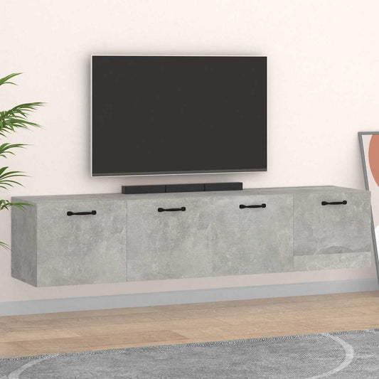 Wall Cabinets 2 pcs Concrete Grey 60x36.5x35 cm Engineered Wood