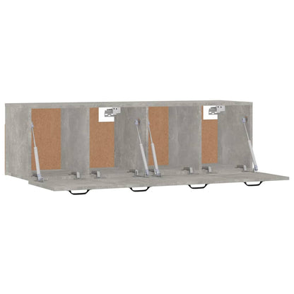 Wall Cabinets 2 pcs Concrete Grey 80x35x36.5 cm Engineered Wood
