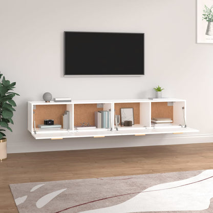 Wall Cabinets 2 pcs White 100x36.5x35 cm Engineered Wood
