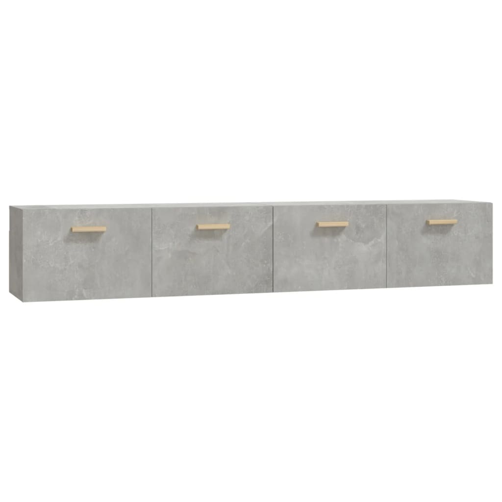 Wall Cabinets 2 pcs Concrete Grey 100x36.5x35 cm Engineered Wood