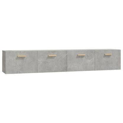 Wall Cabinets 2 pcs Concrete Grey 100x36.5x35 cm Engineered Wood