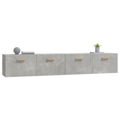 Wall Cabinets 2 pcs Concrete Grey 100x36.5x35 cm Engineered Wood