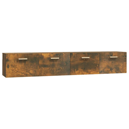 Wall Cabinets 2 pcs Smoked Oak 100x36.5x35 cm Engineered Wood