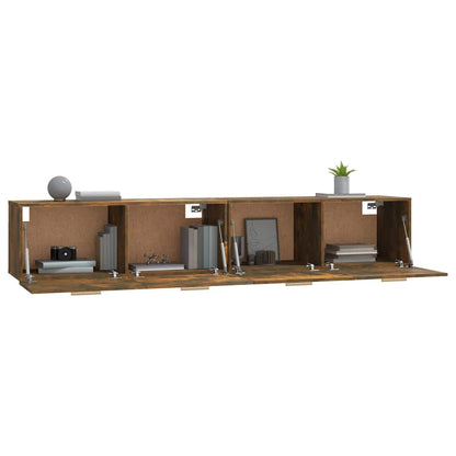Wall Cabinets 2 pcs Smoked Oak 100x36.5x35 cm Engineered Wood