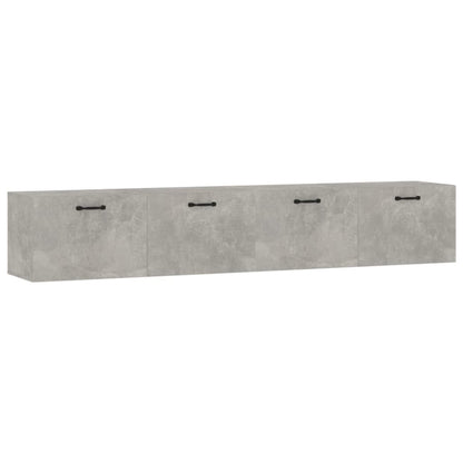 Wall Cabinets 2 pcs Concrete Grey 100x36.5x35 cm Engineered Wood