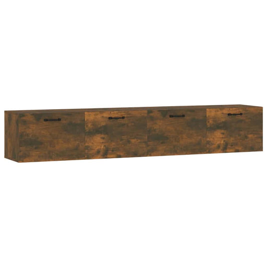 Wall Cabinets 2 pcs Smoked Oak 100x36.5x35 cm Engineered Wood