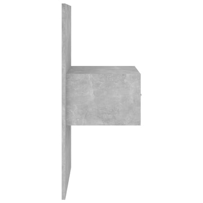 Bed Headboard With Cabinet | Concrete grey | Engineered wood | Average