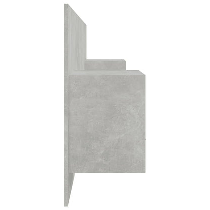 Bed Headboard with Cabinets Concrete Grey Engineered Wood