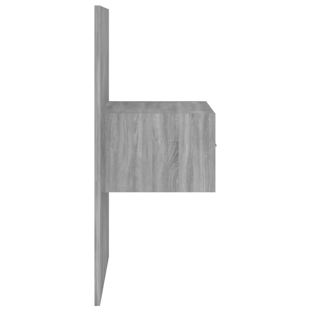 Bed Headboard With Cabinet | Grey Sonoma | Engineered Wood | Standard