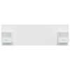Bed Headboard with Cabinets White Engineered Wood