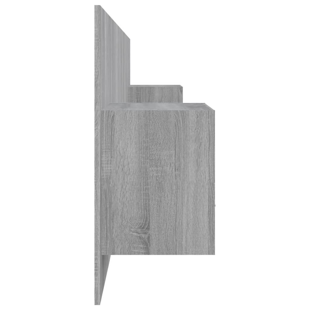 Bed Headboard With Cabinet | Grey Sonoma | Engineered Wood