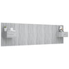 Bed Headboard with Cabinets Grey Sonoma Engineered Wood