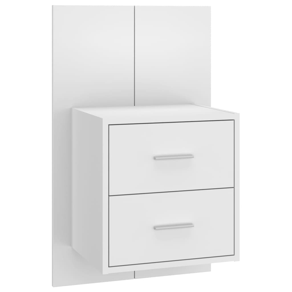 Bed Headboard With Cabinet | White | Engineered wood | Storage