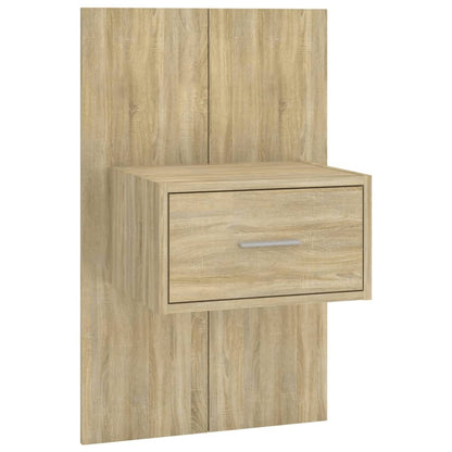 Bed Headboard with Cabinets Sonoma Oak Engineered Wood