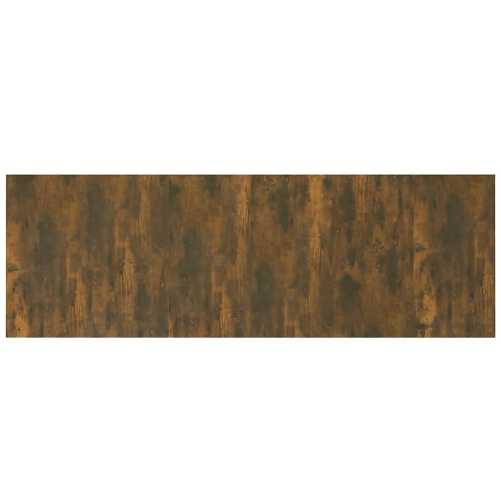 Bed Headboard With Cabinet | Smoked oak | Engineered wood | Large