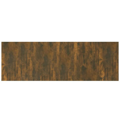 Bed Headboard With Cabinet | Smoked oak | Engineered wood | Large