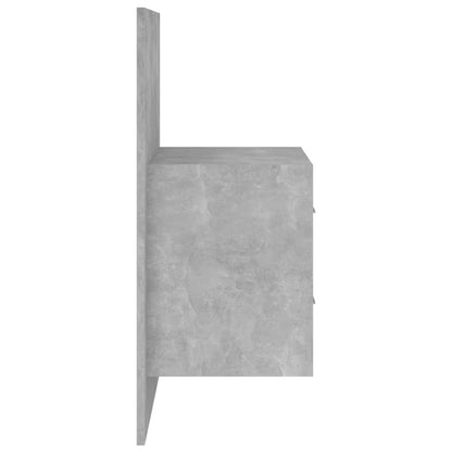 Bed Headboard with Cabinets Concrete Grey Engineered Wood
