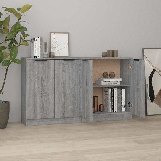 Sideboards 2 pcs Grey Sonoma 60x30x70 cm Engineered Wood
