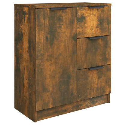 Sideboards 2 pcs Smoked Oak 60x30x70 cm Engineered Wood
