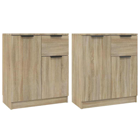 Sideboards 2 pcs Sonoma Oak 60x30x70 cm Engineered Wood