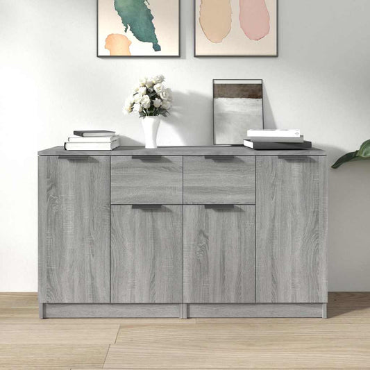 Sideboards 2 pcs Grey Sonoma 60x30x70 cm Engineered Wood