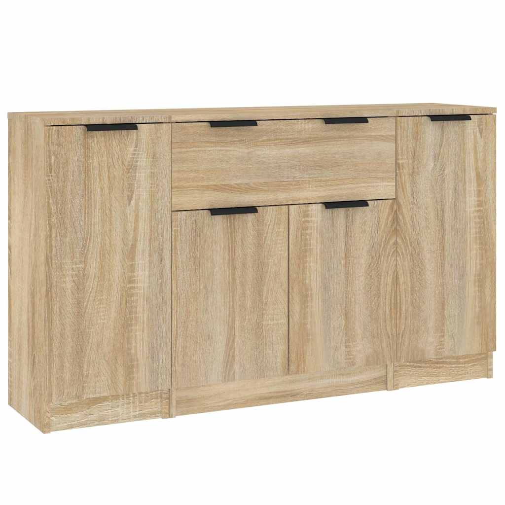 Sideboards 3 pcs Sonoma Oak Engineered Wood