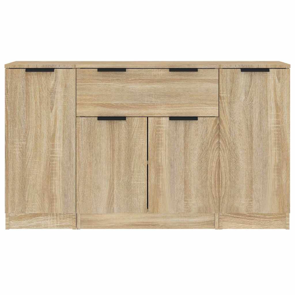 Sideboards 3 pcs Sonoma Oak Engineered Wood