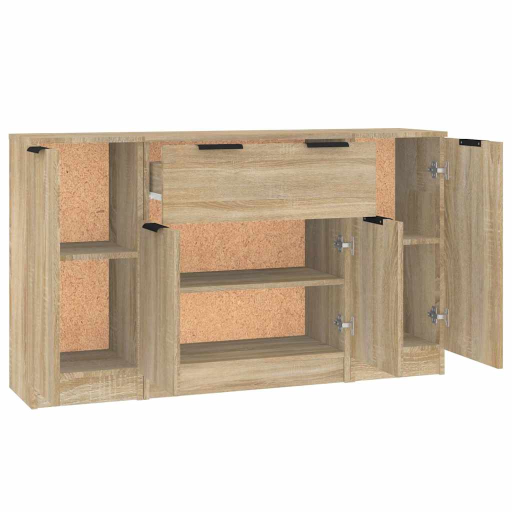Sideboards 3 pcs Sonoma Oak Engineered Wood