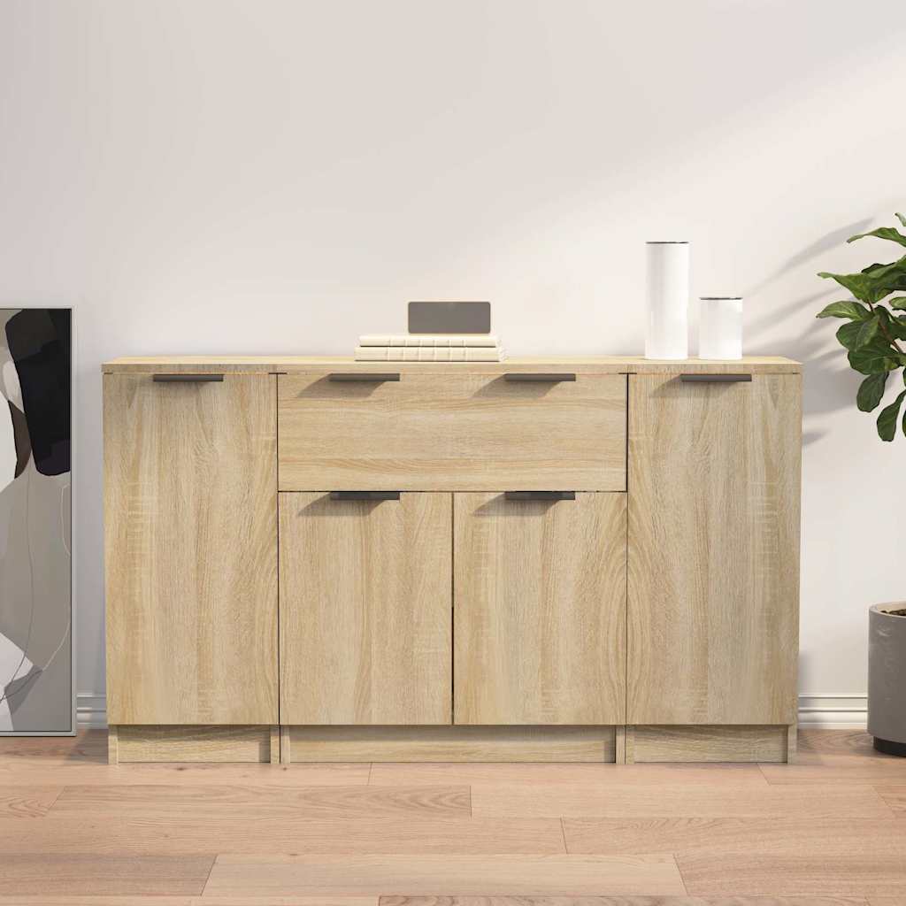 Sideboards 3 pcs Sonoma Oak Engineered Wood