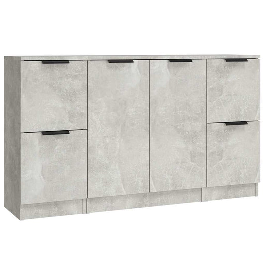 Sideboards 3 pcs Concrete Grey Engineered Wood