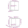 2 Piece Bathroom Cabinet Set Smoked Oak Engineered Wood