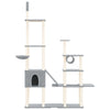 Cat Tree with Sisal Scratching Posts Light Grey 279 cm