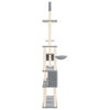 Cat Tree with Sisal Scratching Posts Light Grey 279 cm