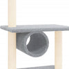 Cat Tree with Sisal Scratching Posts Light Grey 279 cm