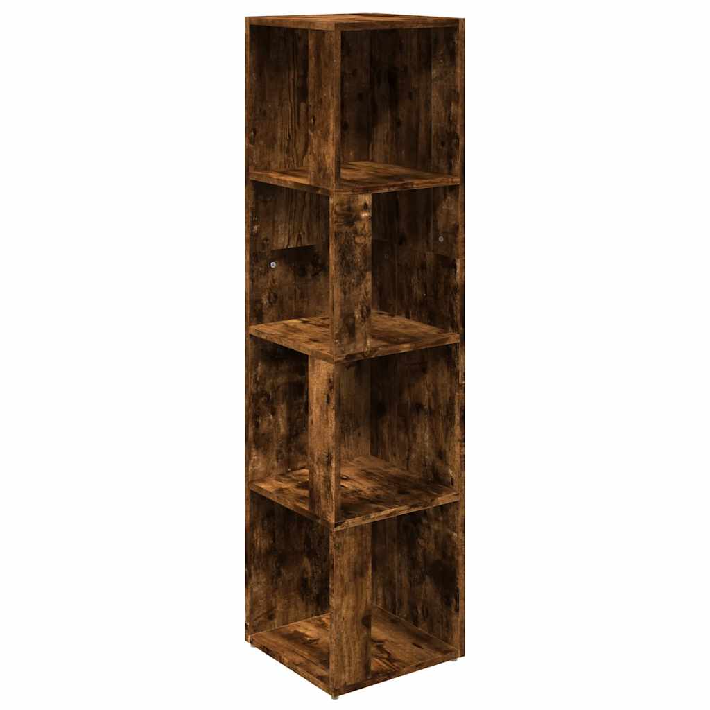 Corner Cabinet Smoked Oak 33x33x132 cm Engineered Wood