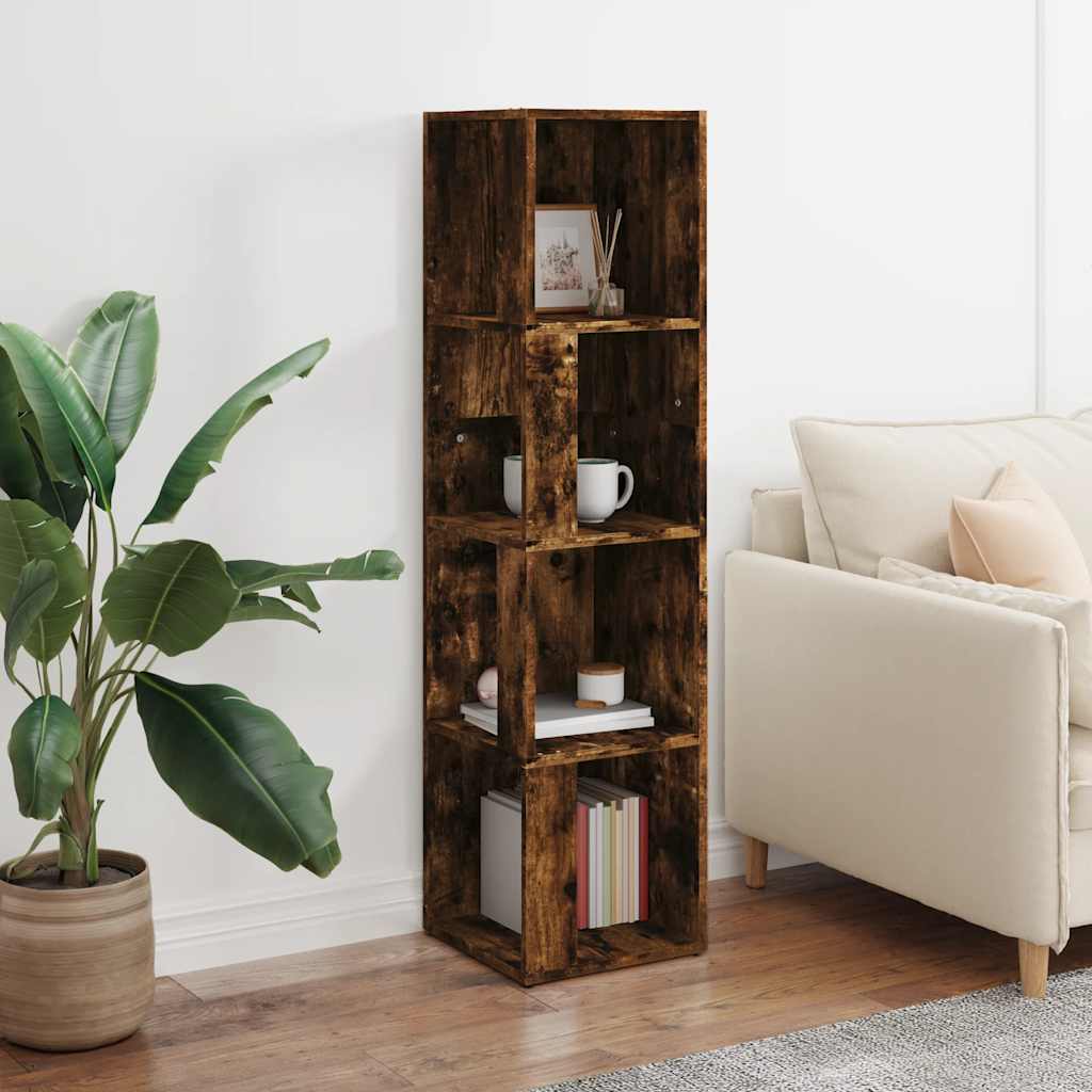 Corner Cabinet Smoked Oak 33x33x132 cm Engineered Wood