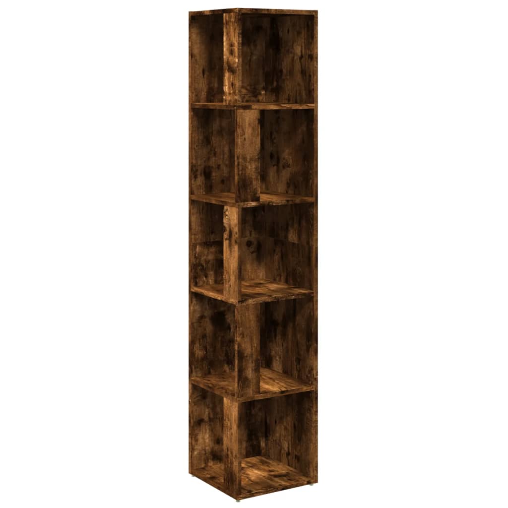 Corner Cabinet Smoked Oak 33x33x164,5 cm Engineered Wood