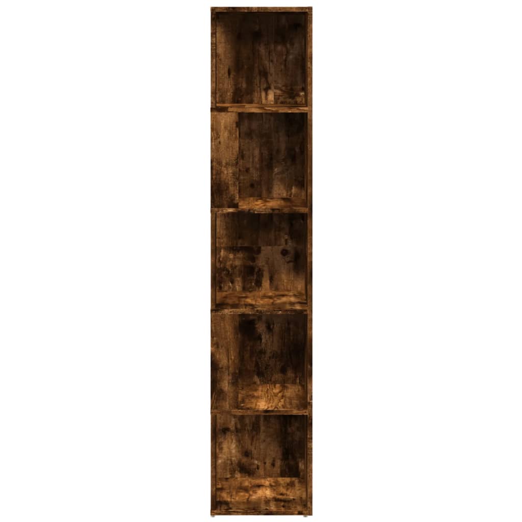 Corner Cabinet Smoked Oak 33x33x164,5 cm Engineered Wood
