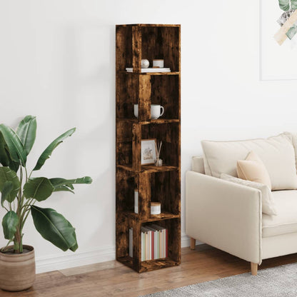 Corner Cabinet Smoked Oak 33x33x164,5 cm Engineered Wood