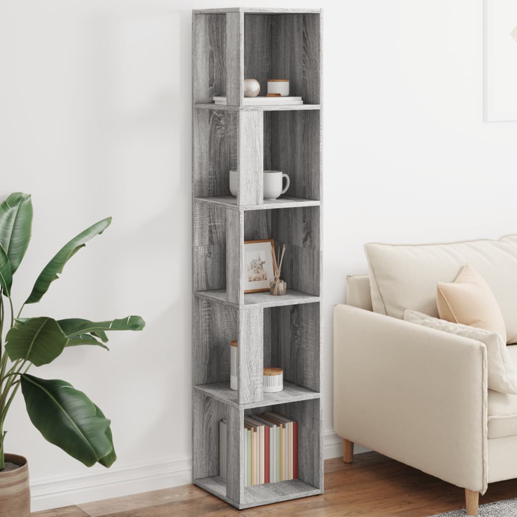 Corner Cabinet Grey Sonoma 33x33x164,5 cm Engineered Wood