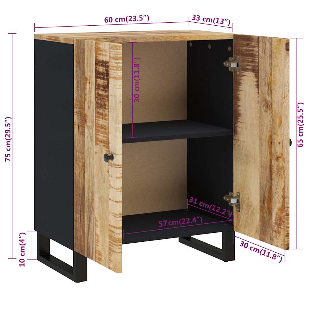 Sideboard 60x33x75 cm Solid Wood Mango