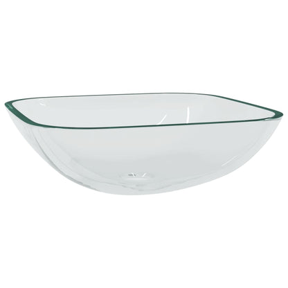 Basin Glass 42x42x14 cm Transparent