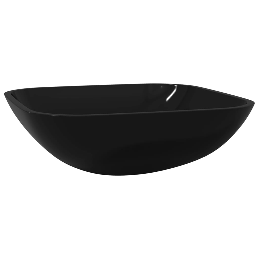 Basin Glass 42x42x14 cm Black