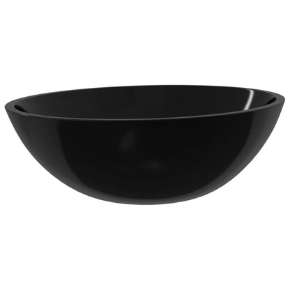 Basin Glass 50x37x14 cm Black