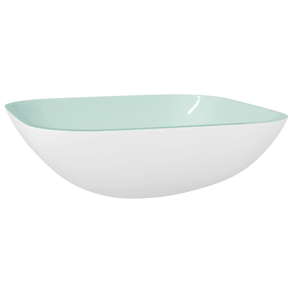 Basin Glass 42x42x14 cm White