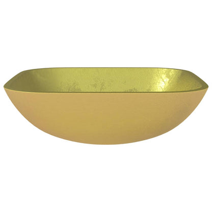 Basin Glass 42x42x14 cm Gold